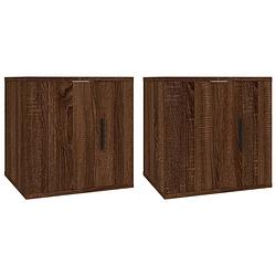 Foto van The living store tv-wandmeubel bruineiken - 40 x 34.5 x 40 cm - bewerkt hout