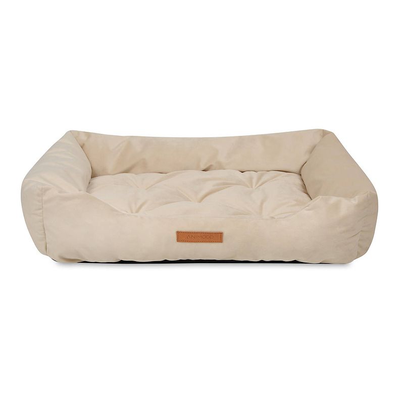 Foto van Animood milo hondenmand velour large - beige