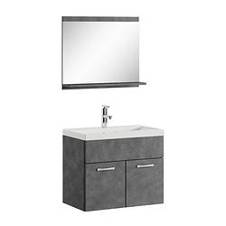 Foto van Badplaats badkamermeubel montreal 02 60cm met spiegel - donker grijs