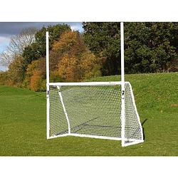 Foto van Precision voetbaldoel gaa 244 x 152 cm abs wit 5-delig