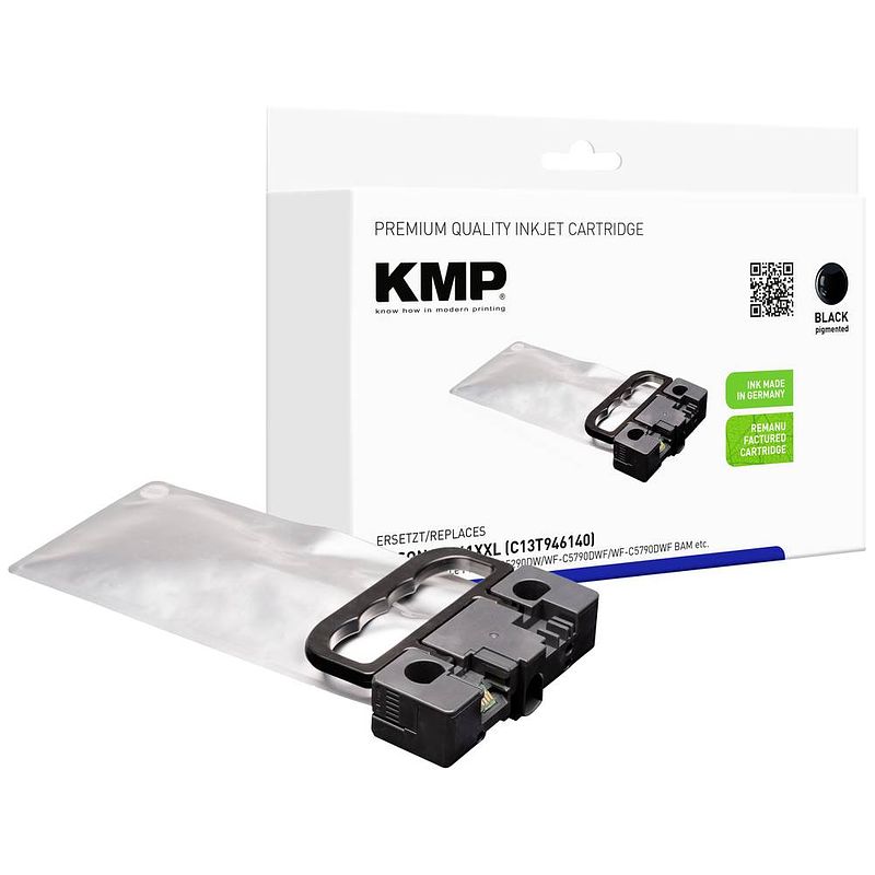Foto van Kmp inktcartridge vervangt epson t9461 compatibel single zwart 1645,4201 1645,4201