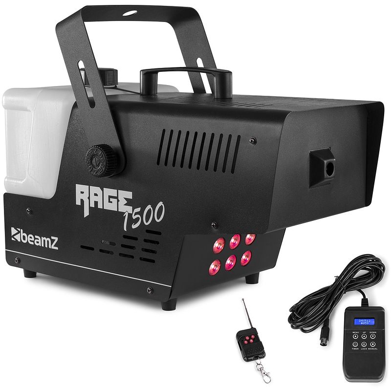 Foto van Beamz rage 1500led rookmachine met timer controller