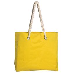 Foto van Strandtas met handvat geel capri 35 x 45 cm - strandtassen