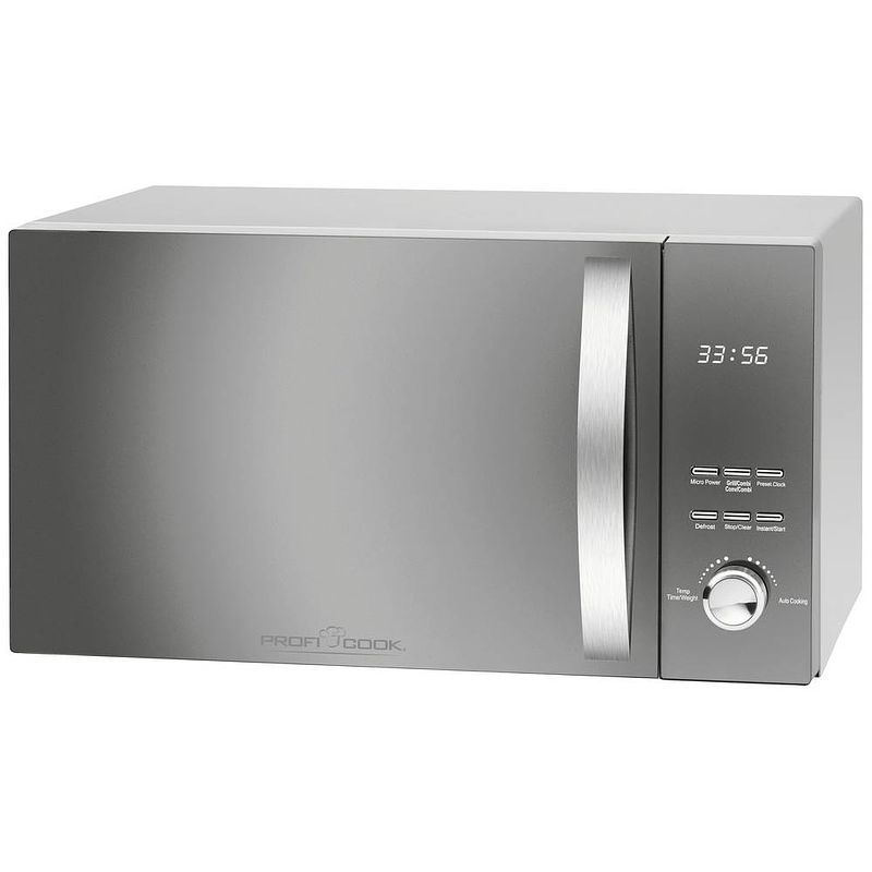 Foto van Profi cook pc-mwg 1176 h magnetron zilver 800 w grillfunctie, heteluchtfunctie, timerfunctie