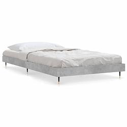 Foto van The living store bedframe - - bedframes - 203 x 103 x 20 cm - betongrijs