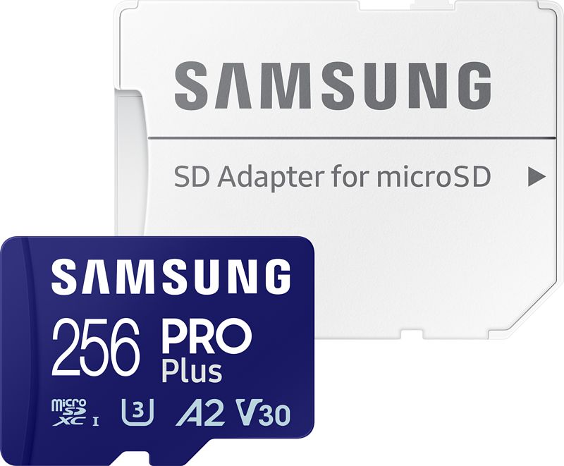 Foto van Samsung pro plus 256gb (2023) microsdxc + sd adapter