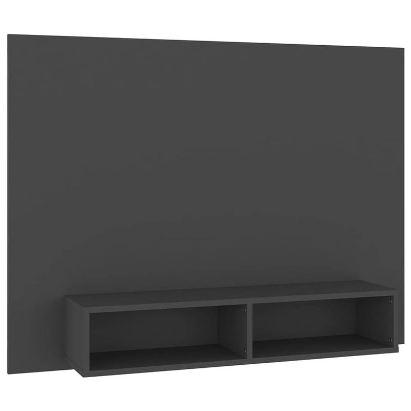 Foto van The living store tv-wandmeubel hifi-kast - 120 x 23.5 x 90 cm - grijs spaanplaat