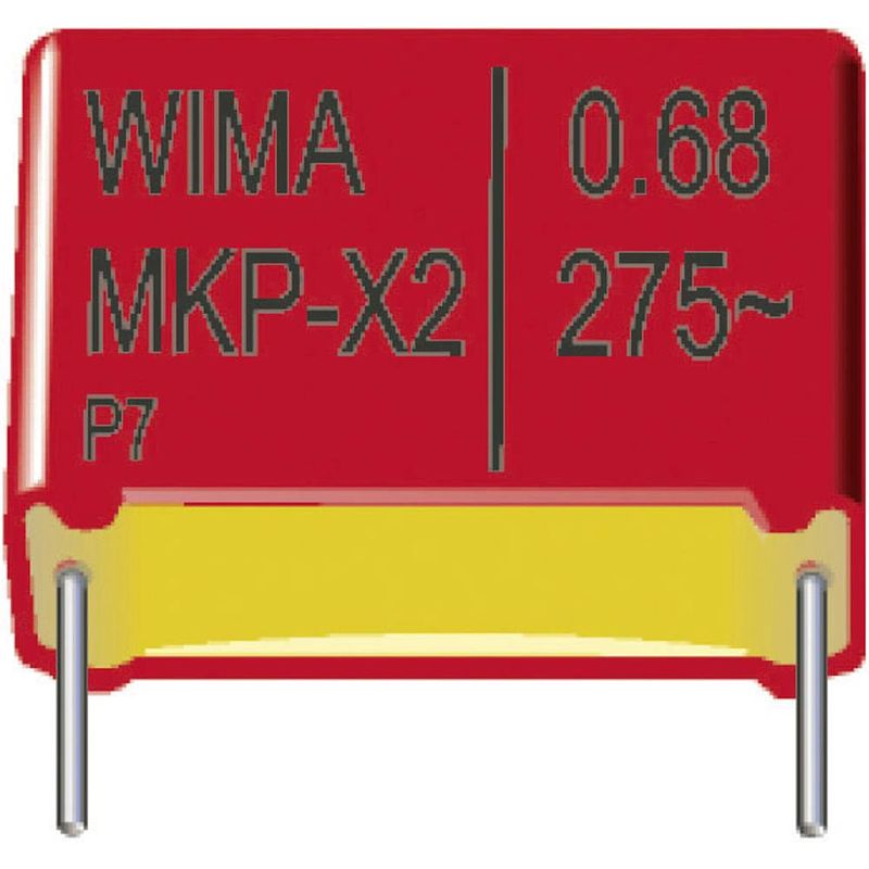 Foto van Wima mkp1j026804d00jssd 1600 stuk(s) mkp-foliecondensator radiaal bedraad 0.068 µf 630 v/dc 5 % 15 mm (l x b x h) 18 x 7 x 14 mm bulk