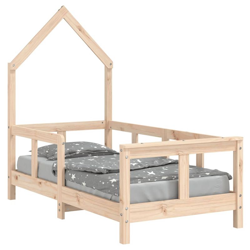 Foto van Vidaxl kinderbedframe 70x140 cm massief grenenhout