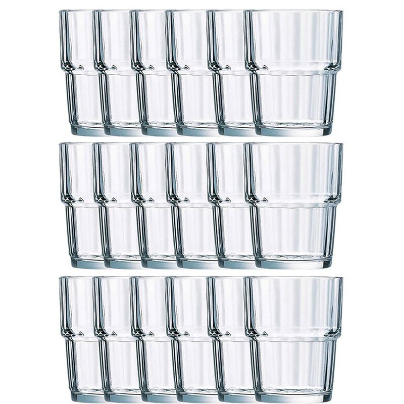 Foto van 24x drinkglazen/waterglazen transparant norvege 200 ml - drinkglazen