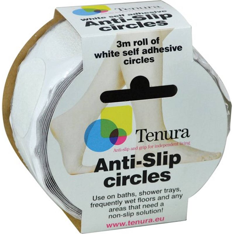 Foto van Aidapt anti slip stickers 72 stuks - witte stippen