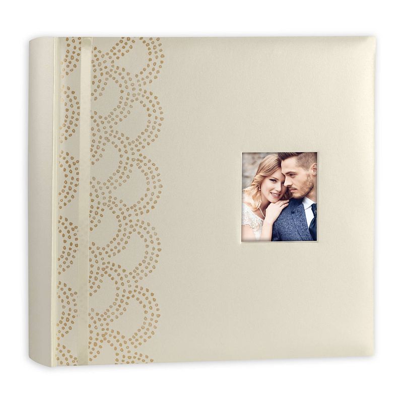 Foto van Luxe fotoboek/fotoalbum anais bruiloft/huwelijk met 50 paginas goud 32 x 32 x 5 cm - fotoalbums