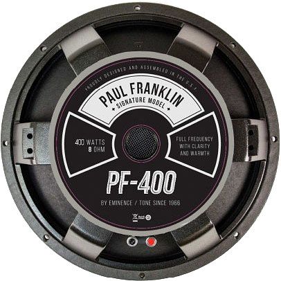 Foto van Eminence pf400 paul franklin 15 inch speaker 400w 8 ohm