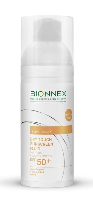 Foto van Bionnex preventiva dry touch sunscreen fluid spf 50