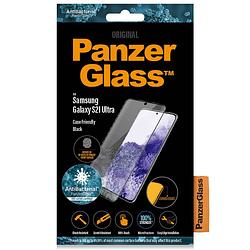 Foto van Panzerglass case&fingerprint friendly samsung galaxy s21 ultra screenprotector glas zwart