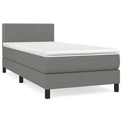 Foto van The living store boxspringbed - comfort - bed - 90 x 200 cm - met duurzaam materiaal en verstelbaar hoofdbord -