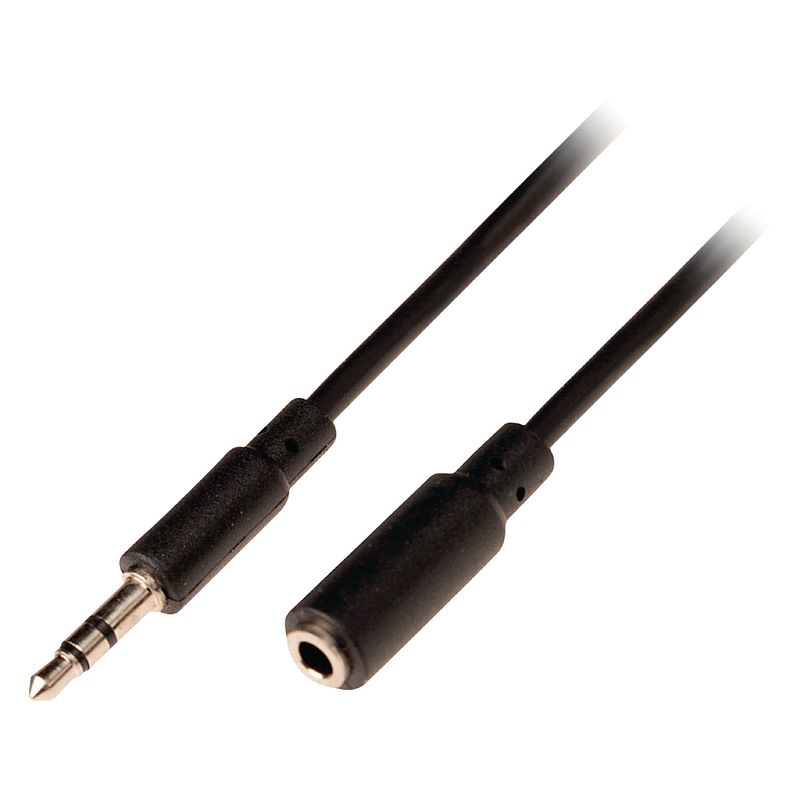 Foto van Valueline 2 m koptelefoon verlengsnoer 3.5mm jack male naar female