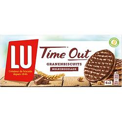 Foto van Lu time out granenbiscuits koekjes melkchocolade 6 x 2 stuks 195g bij jumbo