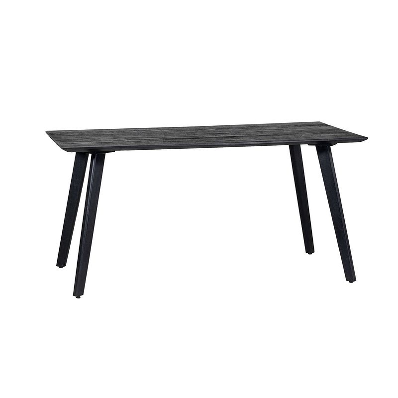 Foto van Giga meubel eettafel zwart - mangohout - 160cm - tafel oslo