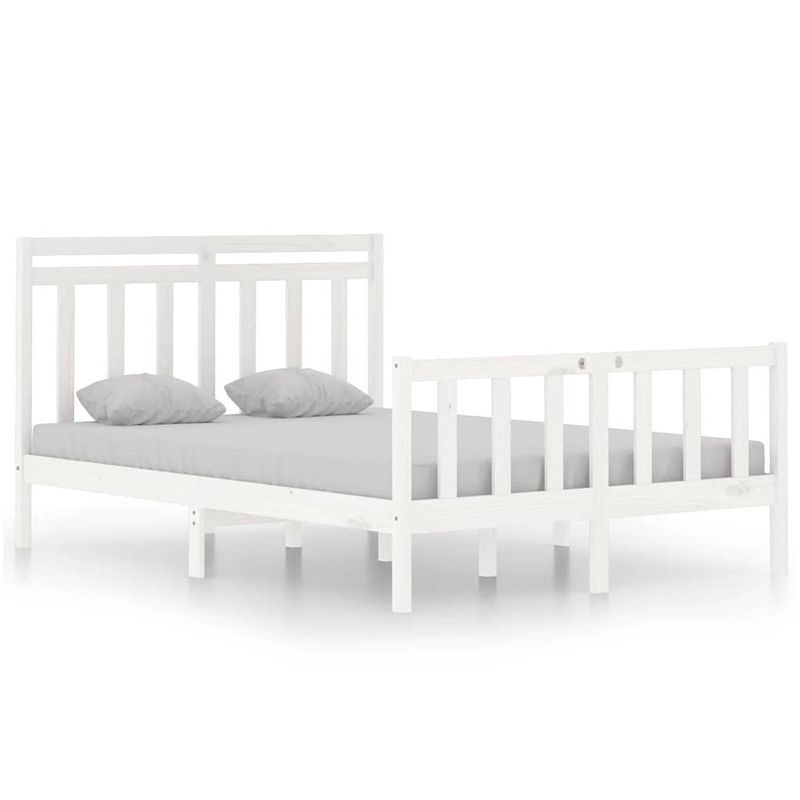 Foto van The living store bedframe grenenhout - multiplex lattenbodem - comfortabele ervaring - 195.5 x 125.5 x 69.5 cm