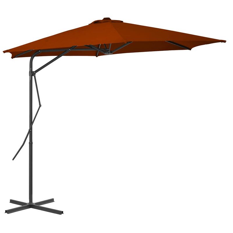 Foto van The living store parasol terracotta - 300x230 cm - uv-beschermend polyester - draaibaar