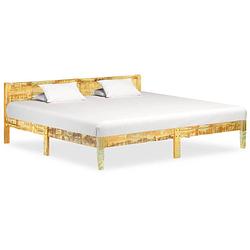 Foto van Vidaxl bedframe massief gerecycled hout 200x200 cm