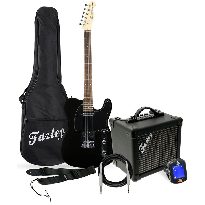 Foto van Fazley ftl218 starter pack black elektrische gitaar starterset