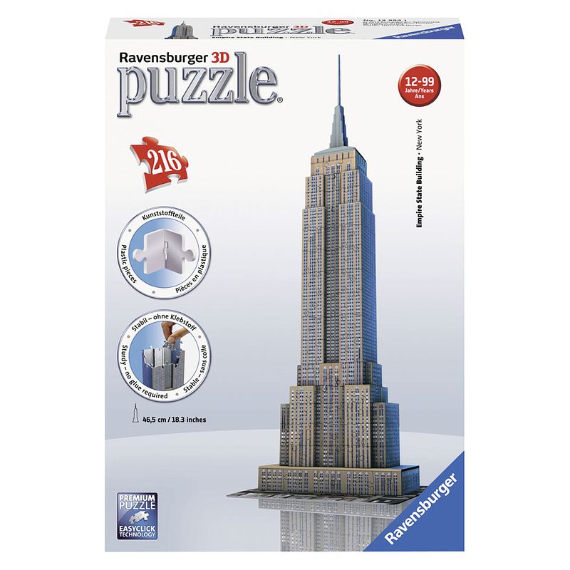 Foto van Ravensburger 3d-puzzel empire state building - 216 stukjes