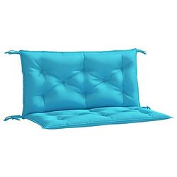 Foto van The living store tuinbankkussens - polyester - 100 x 50 x 7 cm - turquoise