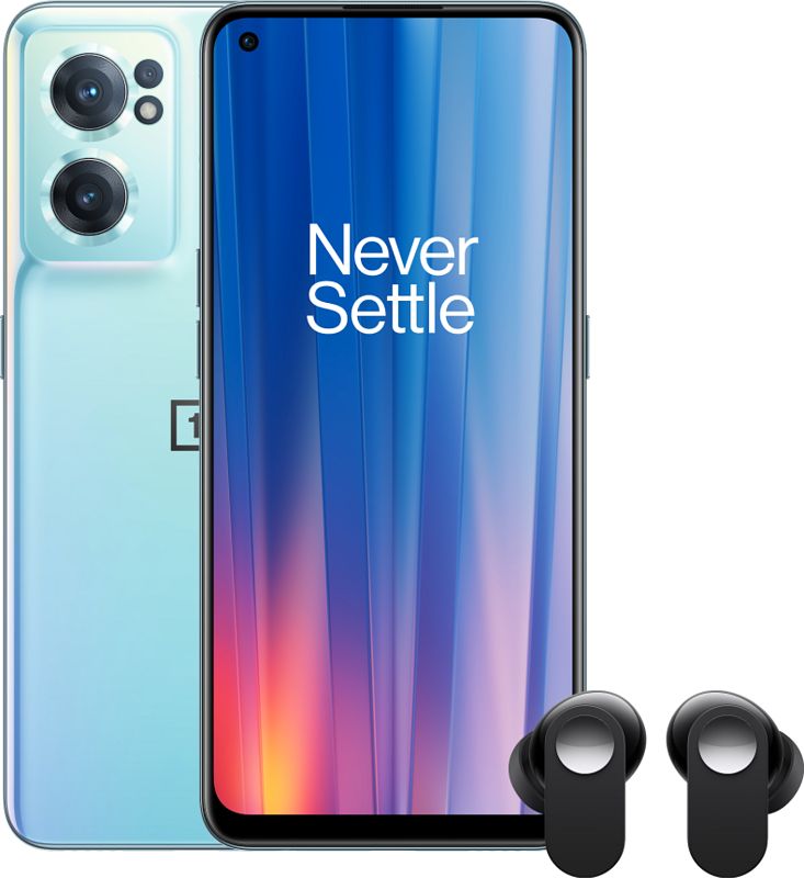 Foto van Oneplus nord ce 2 128gb blauw 5g + oneplus nord buds zwart