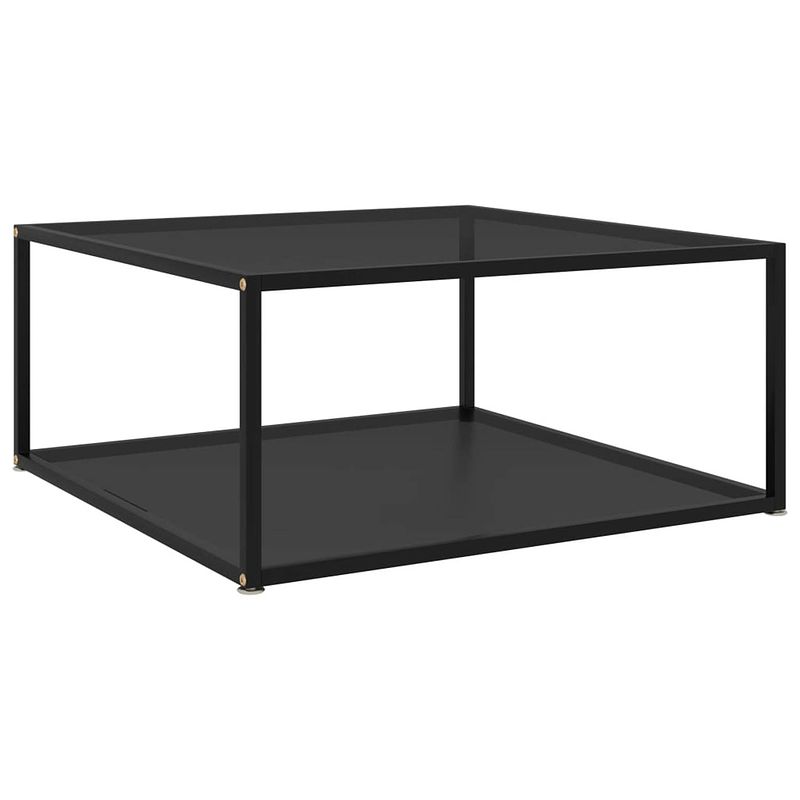 Foto van Vidaxl salontafel 80x80x35 cm gehard glas zwart