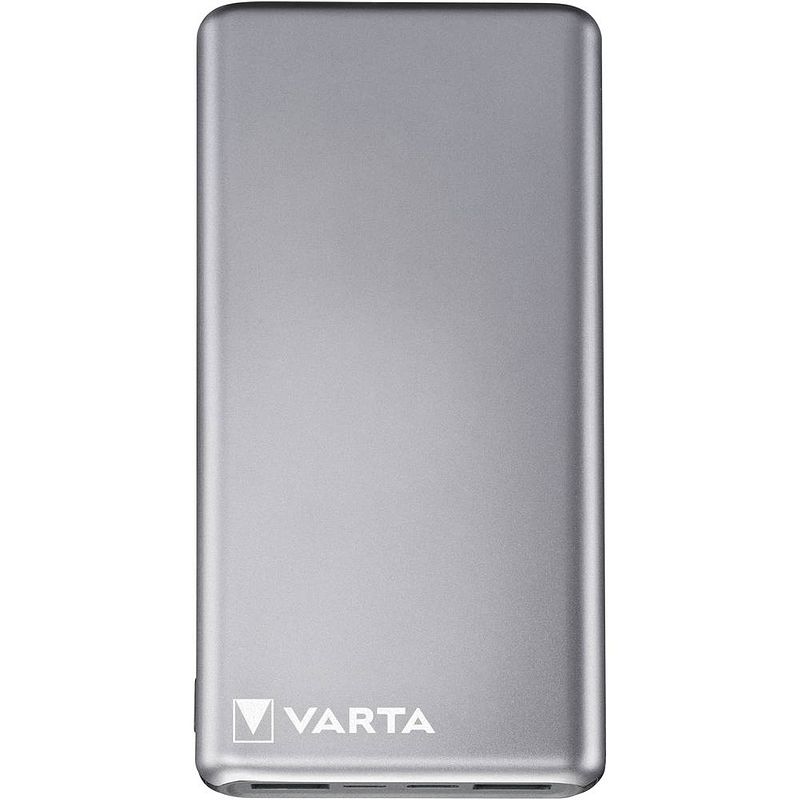 Foto van Varta power bank fast energy 15000 powerbank 15000 mah quick charge 3.0 lipo usb-c grijs