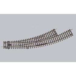 Foto van H0 piko a-rails 55222 gebogen wissel, links met handbediening r1+r2/r2+r3 mm 30 °