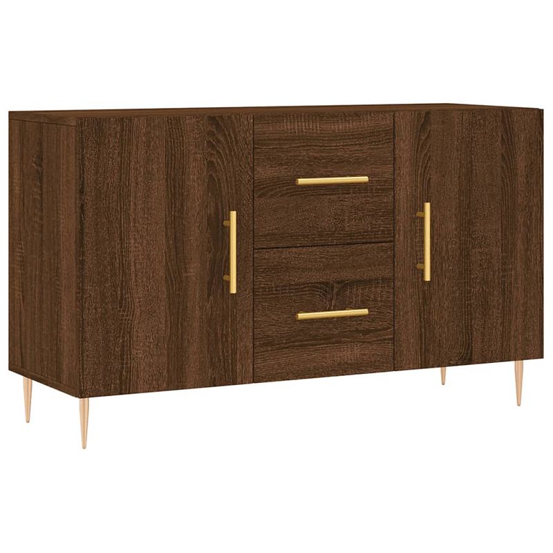 Foto van Vidaxl dressoir 100x36x60 cm bewerkt hout bruineikenkleurig