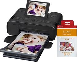 Foto van Canon selphy cp1300 print kit (zwart) met inkt en papierset