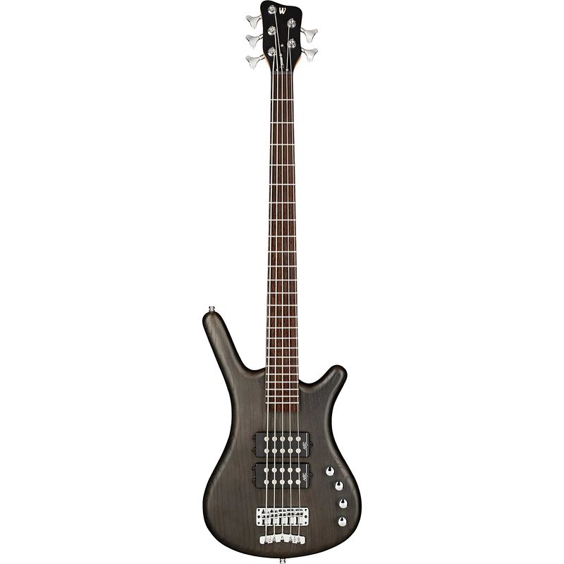 Foto van Warwick rockbass corvette $$ 5-string nirvana black transparent satin 5-snarige elektrische basgitaar met gigbag