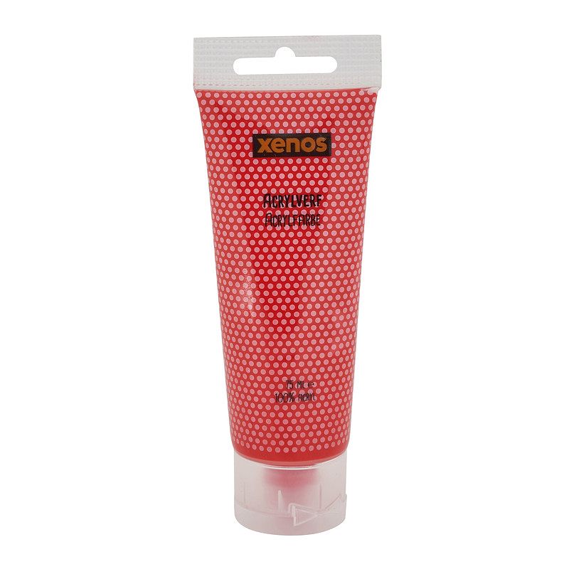 Foto van Arcylverf in tube - rood - 75 ml