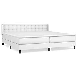 Foto van The living store boxspringbed - naam - bed - 203x203 cm - duurzaam kunstleer - praktisch hoofdbord - pocketvering