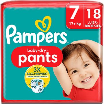 Foto van Pampers babydry pants luierbroekjes maat 7, 18 luierbroekjes bij jumbo