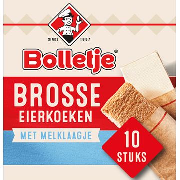 Foto van Bolletje brosse eierkoek met melklaagje 10 stuks 155g bij jumbo