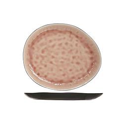 Foto van Cosy & trendy laguna plat bord ovaal - 27 x 23 cm - roze