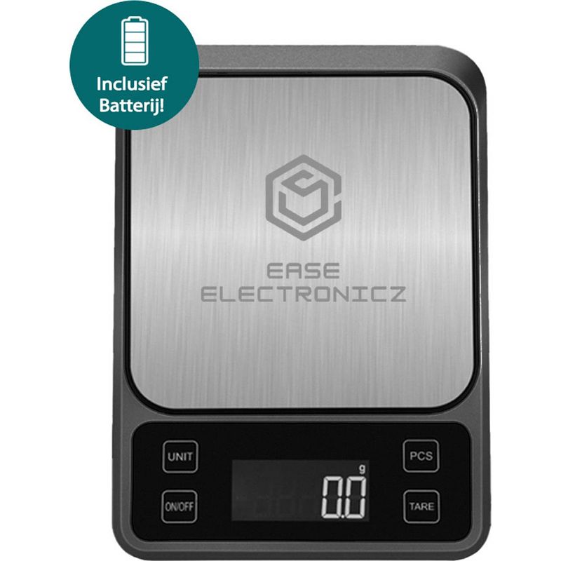 Foto van Ease electronicz digitale precisie keukenweegschaal - 1gr tot 5 kg - met tarra functie - elektrisch - inclusief batterij