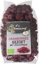 Foto van Its amazing cranberries gezoet met vruchtensap
