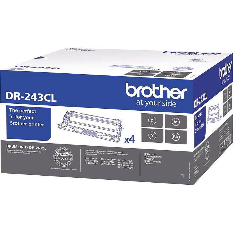 Foto van Brother drum unit dr-243cl dr243cl origineel zwart, cyaan, magenta, geel 18000 bladzijden