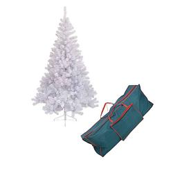 Foto van Kunst kerstboom wit imperial pine 340 tips 150 cm inclusief opbergzak - kunstkerstboom