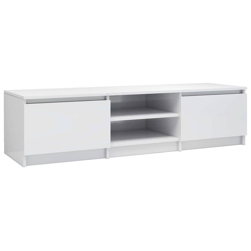 Foto van Vidaxl tv-meubel 140x40x35,5 cm spaanplaat hoogglans wit