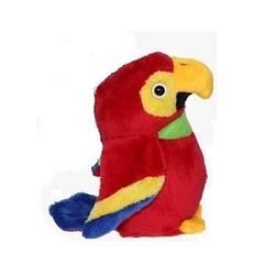 Foto van Pluche rode ara papegaai knuffel 15 cm speelgoed - vogel knuffels
