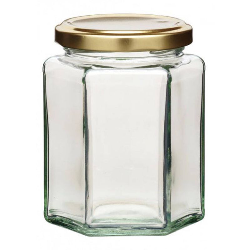 Foto van Kitchencraft voorraadpot hexagonal 340 ml glas