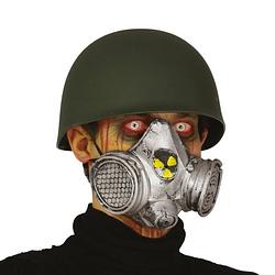 Foto van Fiestas guirca verkleedmasker nuclear pvc zilver one-size