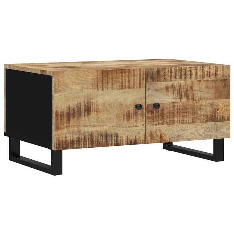 Foto van The living store salontafel massief mangohout - 80 x 50 x 40 cm - met opbergruimte